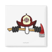 Firefighter Kilroy Magnet 2