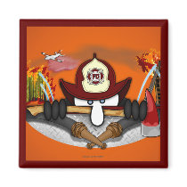 Firefighter Kilroy Magnet 3