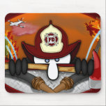 Firefighter Kilroy Mousepad mousepads