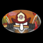 Firefighter Kilroy Oval Sticker