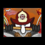 Firefighter Kilroy Postcard postcards