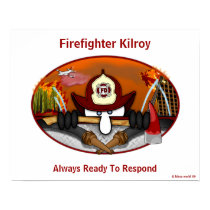 Firefighter Kilroy Poster posters