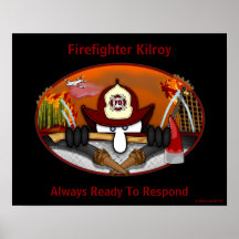 Firefighter Kilroy Poster