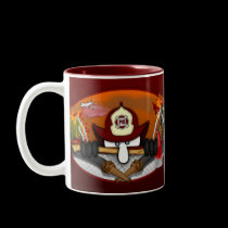 Firefighter Kilroy Red Mug
