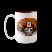 Firefighter Kilroy Two-Tone Mug