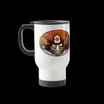 Firefighter Kilroy White Travel Mug