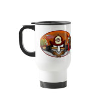 Firefighter Kilroy White Travel Mug