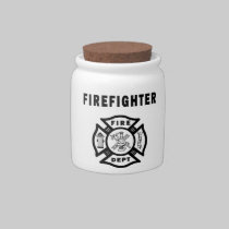 Firefighter Logo candy jars