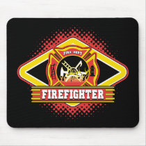 Firefighter Logo Mouse Mats