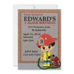 Firefighter Party invitations