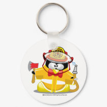 Firefighter Penguin keychains by fightcancertees Firefighter Penguin keychains