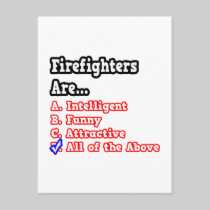 Firefighter Quiz...Joke Postcard