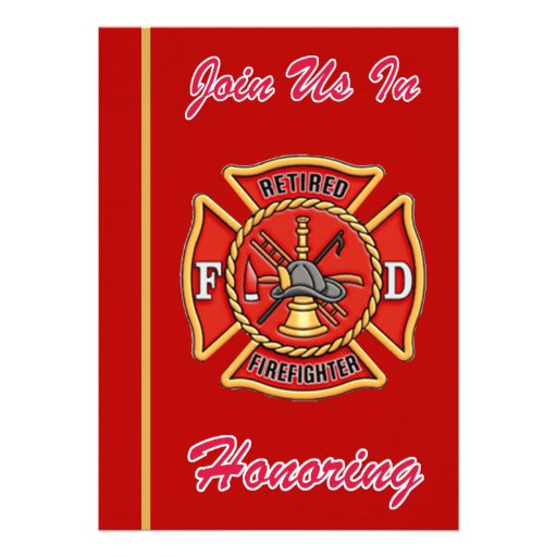 Firefighter Retirement Invitation