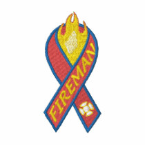Firefighter Ribbon embroidered shirts