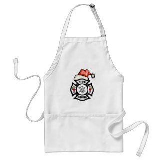 Firefighter Santa Claus apron