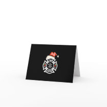 Firefighter Santa Claus Cards