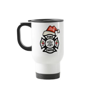 Firefighter Santa Claus mug