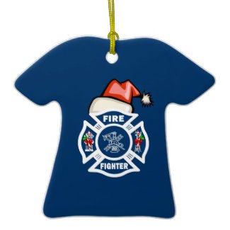 Firefighter Santa Claus ornament