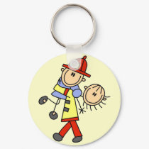 Firefighter Saving Lives T-shirts and Gifts keychains by stick_figures Firefighter Saving Lives T-shirts and Gifts keychains