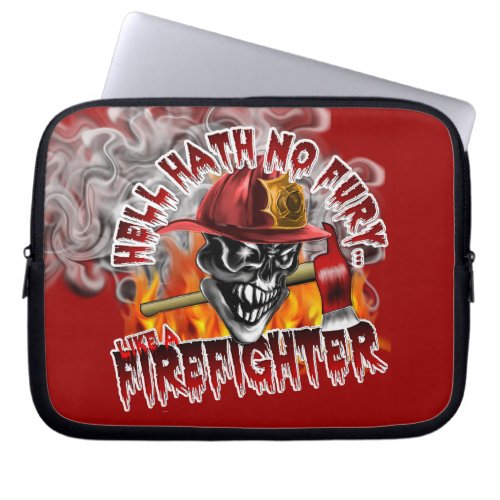 Firefighter Skull 5 with Axe Computer Sleeves