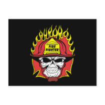 Firefighter Skull postcards