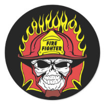 Firefighter Skull stickers