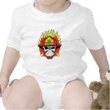 Firefighter Skull T Shirts