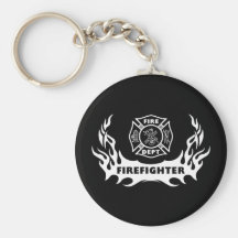 Firefighter Tattoo Keychains