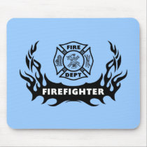 Firefighter Tattoo mousepads
