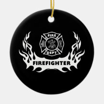 Firefighter Tattoo Ornament