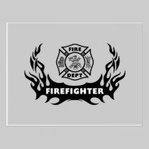 Firefighter Tattoo postcards