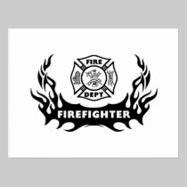 Firefighter Tattoo postcards