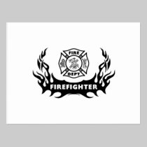 Firefighter Tattoo postcards