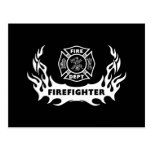 Firefighter Tattoo Postcards