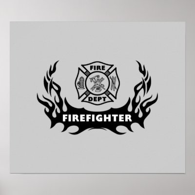fire department tattoos. Firefighter Tattoo Poster by