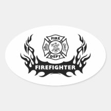 Firefighter Tattoo Stickers