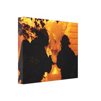 Firefighter Team wrappedcanvas