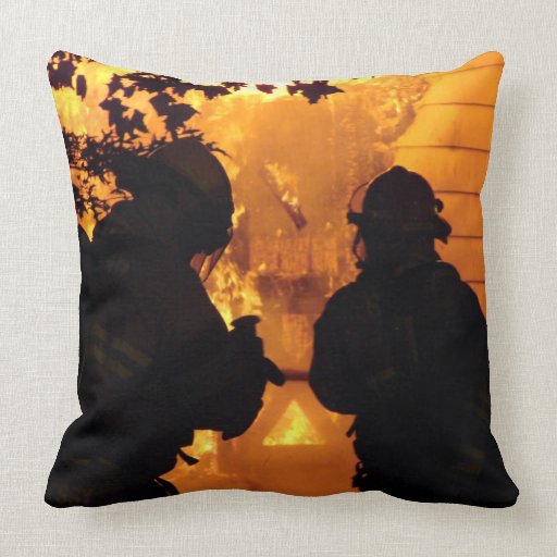 Firefighter Team Throw Pillow