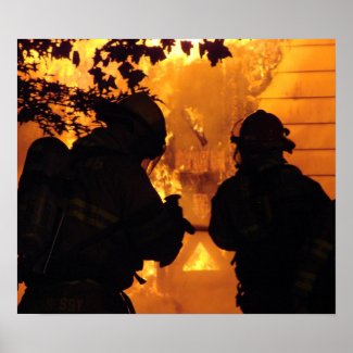 Firefighter Photography Posters and Firefighting Art Logo