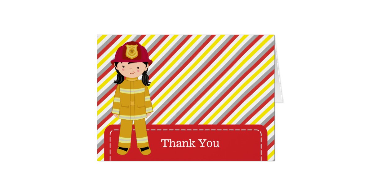 Firefighter Thank You Card Zazzle firefighter-thank-you-card-zazzle