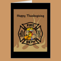 Firefighter Thanksgiving cards