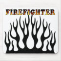 Firefighter Tribal Flames mousepads by bonfire46 Firefighter Tribal Flames mousepads