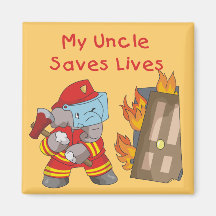 Firefighter Uncle T-shirts and Gifts Magnets