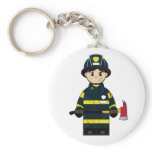 Firefighter with Axe Keychain