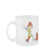 Firefighter with Hose Tshirts and Gifts mugs
