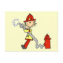 Firefighter with Hose Tshirts and Gifts Postcards