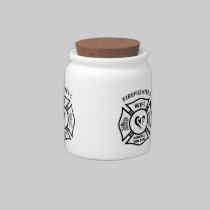 Firefighter Wives of Asheville Fire Dept candy jars