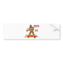 Firefighter Zombie Bumper Stickers