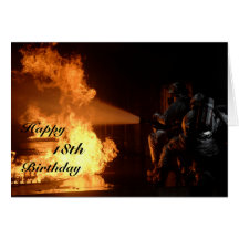 Firefighter's 18th Birthday Cards