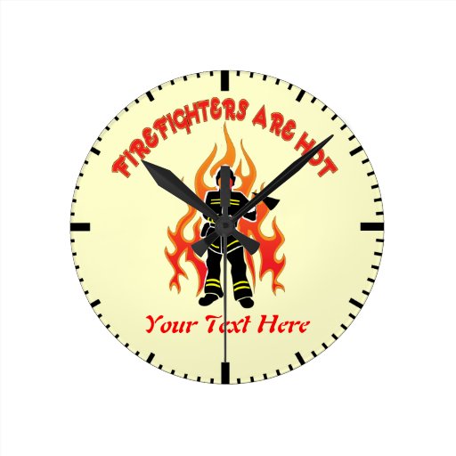 Firefighters Are Hot Wall Clock